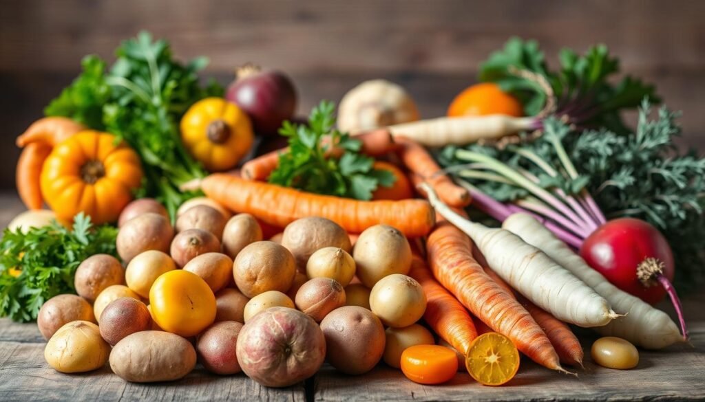 Potatoes and root vegetables